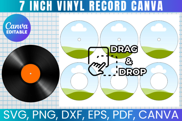 7 Inch Vinyl Record Canva Template: Graphics & Print Templates Review