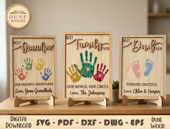 🖐️ Best Family Handprint Frame SVG: Laser Cutting & Father S Day Design Review