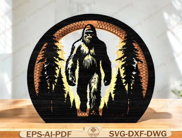 Bigfoot Lantern Laser Cut File