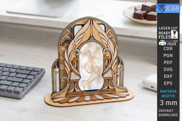 Magic Mirror Phone Stand Laser Cut CNC for Stands