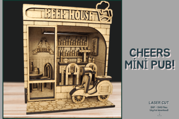 Mini Beer House Bar – DXF SVG Files
