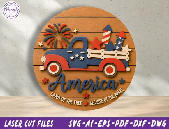 Patriotic America Truck Door Sign SVG Review