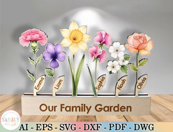 Personalized Family Garden Flower SVG: Laser Cutting & Mother S Day Brand Review