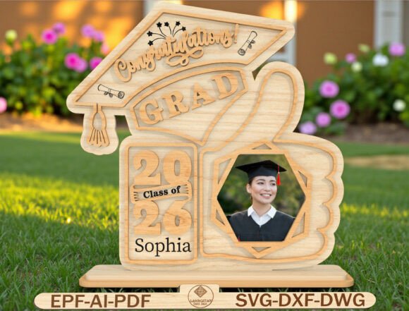Personalized Graduation Photo Sign SVG: Laser Cutting & Other Celebrations