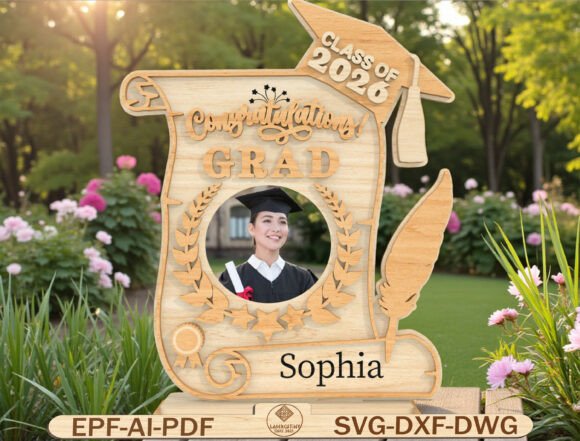 Personalized Graduation Scroll Sign SVG for Laser Cutting and Other Celebrations