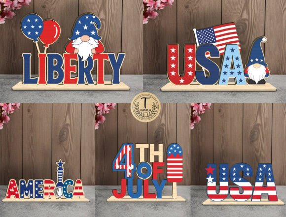 USA Patriotic Laser Cut File SVG Bundle